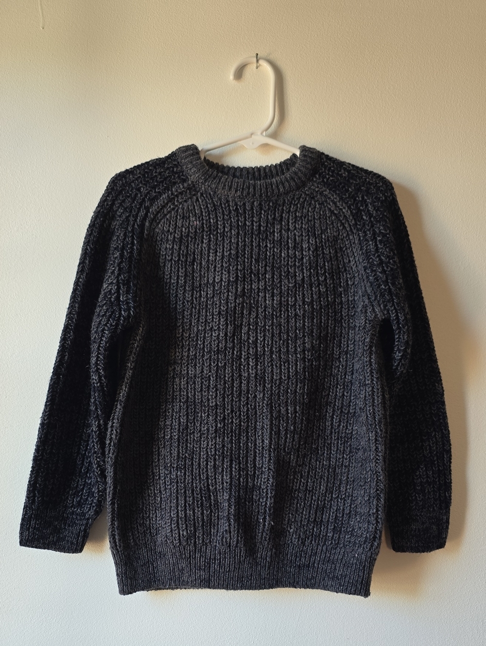 Zara Kids Black Charcoal Ribbed Knit Sweater